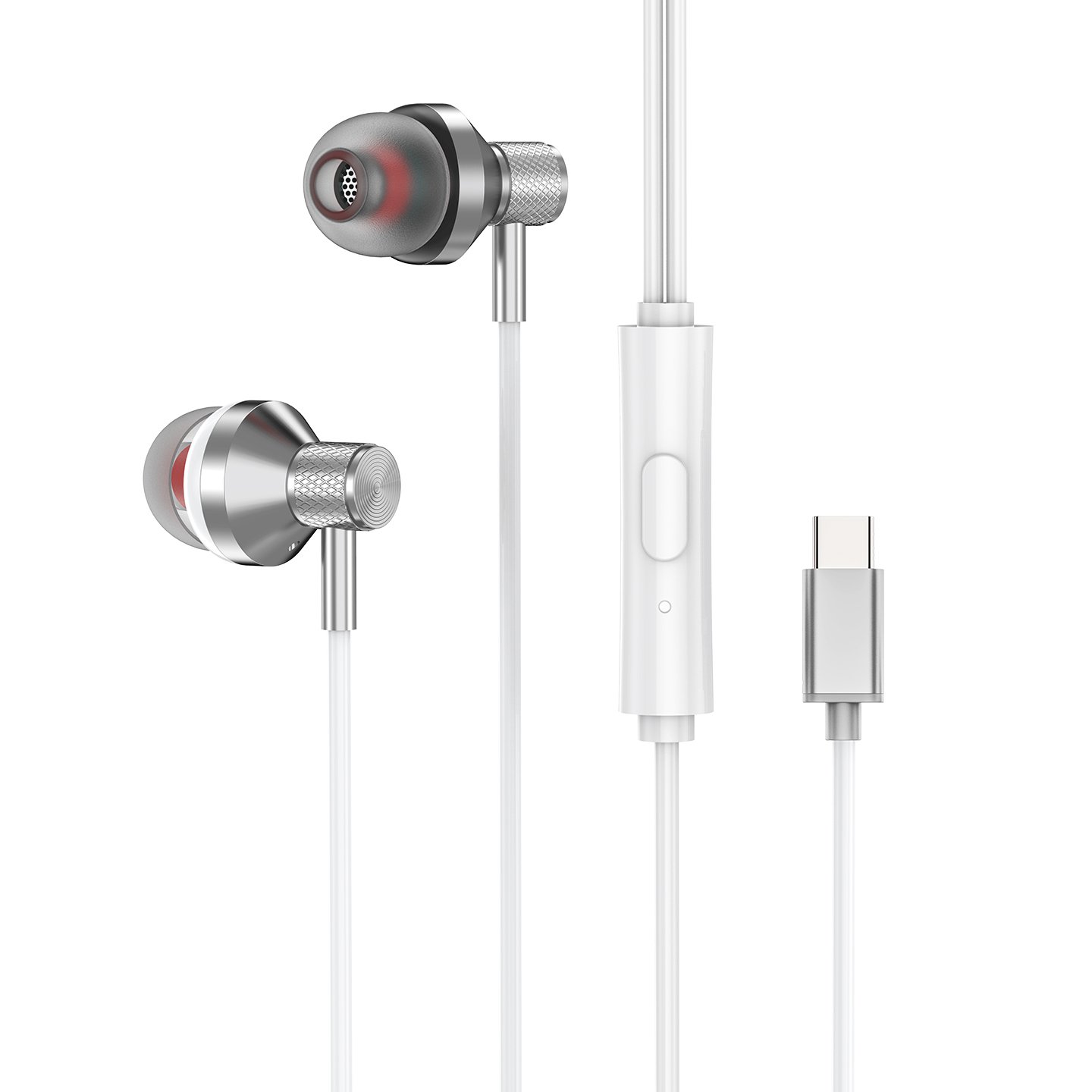 39568_00 S-Link slušalice sa mikrofonom in-ear USB-C, Type-C, SL-TPK03 white, 39568 - Image 1
