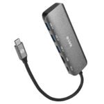 Docking station S-link SWV-USBC030 USB adapter Type-C HDMI 4K 30Hz Gray Metal Type-C to 3*USB3.0 6 in 1 1xPD Charger, 1xUSB-C Adapter, 39876