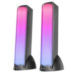 Zvučnici 2.0 gaming Mikado MD-183 2.0 3W*2 Bluetooth Black RGB illuminated USB 3.5mm USB 5V 5V speaker speaker, 40234