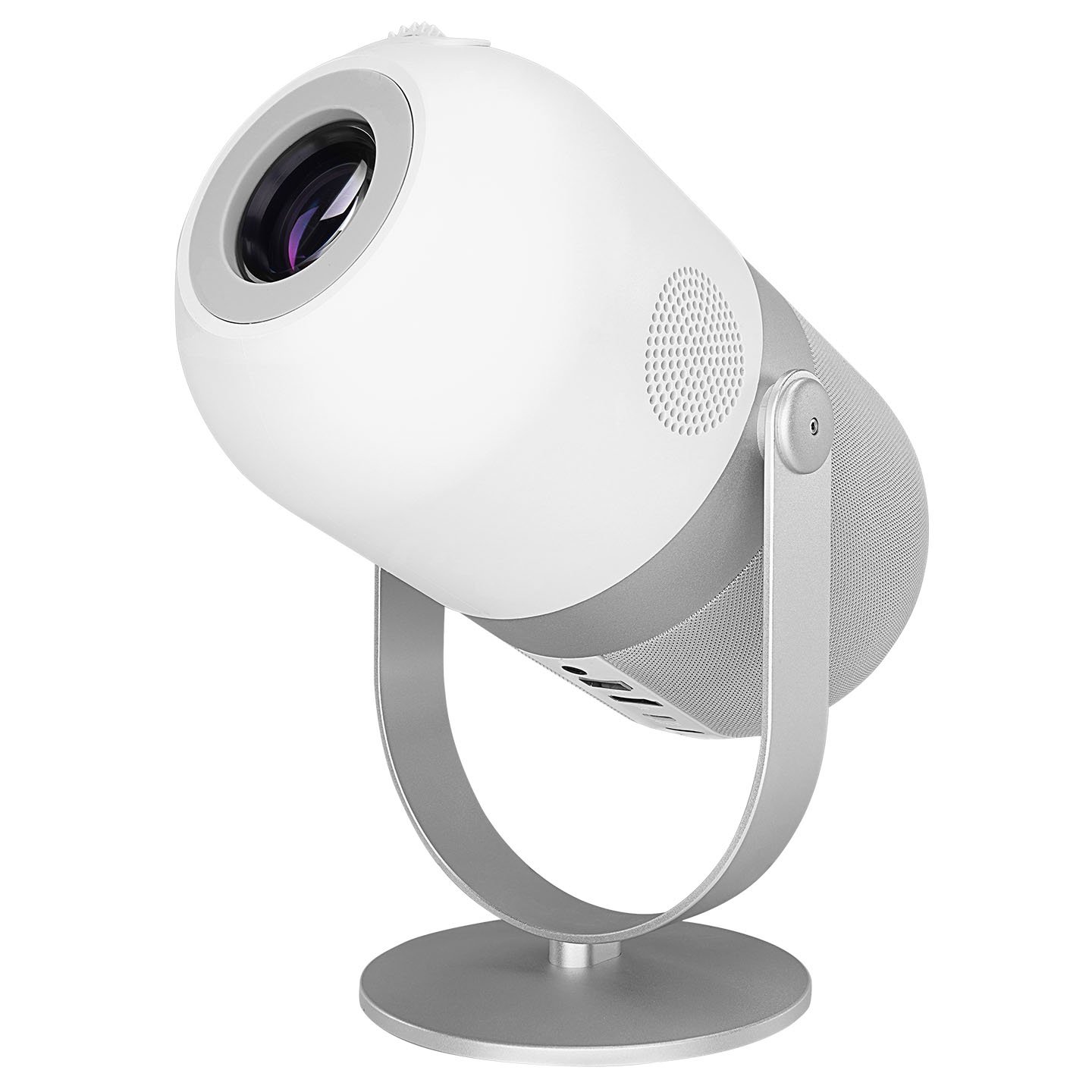 40629_00 Projektor EVEREST PJ09 White Mini Portable 1280*720P 4500 Lumens 150 ANSIL Android 9.0 Screen Mirroring Metal Tripod HD Projector, 40629 - Image 1