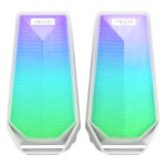Zvučnici 2.0 gaming Mikado MD-188 2.0 5W*2 Bluetooth White RGB illuminated USB cable USB 5V 5V speaker speaker, 41682 - Image 2