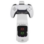 Charging Station gaming RAMPAGE RP-PS5 S RGB Lighted Headphone Stand with PlayStation 5 Slim Compatible Fast Charging Station, 41985 - Image 2