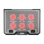 Postolje za notebook gaming Rampage BLIZZARD R7 6 FAN LCD SCREEN 2 USB SOCKET 13"-15.6" Notebook Cool Stand, 42032 - Image 2