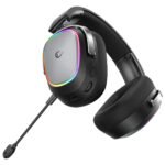 Slušalice sa mikrofonom RAMPAGE RETSU Black/Grey Wireless 2.4G Bluetooth Fabric and Leather Protein Earpad, 42412 - Image 3
