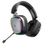 Slušalice sa mikrofonom RAMPAGE RETSU Black/Grey Wireless 2.4G Bluetooth Fabric and Leather Protein Earpad, 42412 - Image 4