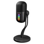 Mikrofon gaming RAMPAGE ARPEJ Black RGB Stand Desktop Microphone with Volume Indicator, 42798 - Image 5