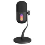 Mikrofon gaming RAMPAGE ARPEJ Black RGB Stand Desktop Microphone with Volume Indicator, 42798 - Image 6
