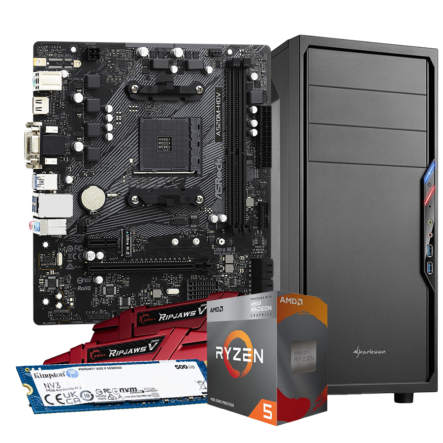 01-22 GNC PRO OFFICE AMD Ryzen 5 4600GE A520-HDV RAM 16GB DDR4 500GB M.2 SSD - Image 1