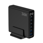 Power station USB brzi/quick punjač GEMBIRD, 6-port 240 W GaN USB fast charger, black, TA-UC-2A4C-PD240-01-BK - Image 2