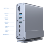 Docking station GEMBIRD USB Type-CF 15-in-1 multi-port HDMIx2 + DisplayPort + PD + card reader + GigaLAN + 3.5 mm audio, grey A-CF-COMBO15-01 - Image 4