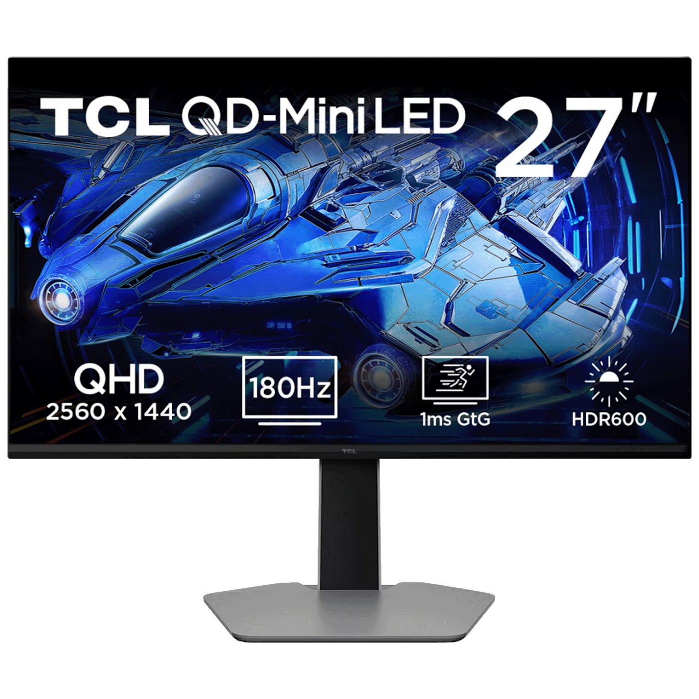 TCL Monitor 27", QD-Mini LED, QHD, HDMI, DisplayPort - 27G64 TCL Monitor 27", QD-Mini LED, QHD, HDMI, DisplayPort - 27G64 - Image 1