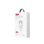 Auto punjac XO CC56 30W USB+Type C+kabal type-C Bijeli