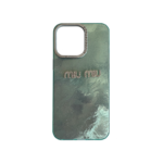 Glitter MiuMiu iPhone 16 Pro Zelena