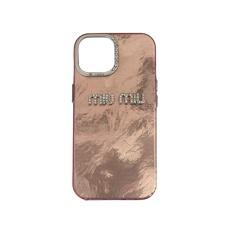 Glitter MiuMiu iPhone 16 Roza Glitter MiuMiu iPhone 16 Roza - Image 1
