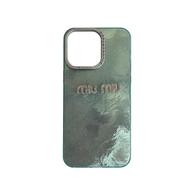 Glitter MiuMiu iPhone 16 Zelena Glitter MiuMiu iPhone 16 Zelena - Image 1