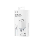 MFi Kucni punjac LDNIO A2528M 35W PD (2xUSB-C) kabal iPhone