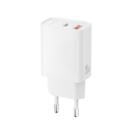 Kucni punjac XO L161 USB-C + USB A 20W PD White - glava - Image 2