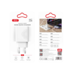 Kucni punjac XO L161 USB-C + USB A 20W PD White - glava