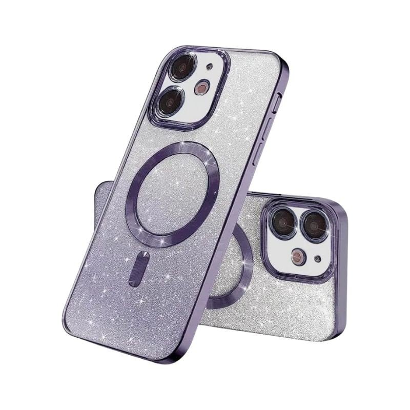 MagSafe glitter maskica iPhone 16 Plus Purple MagSafe glitter maskica iPhone 16 Plus Purple - Image 1