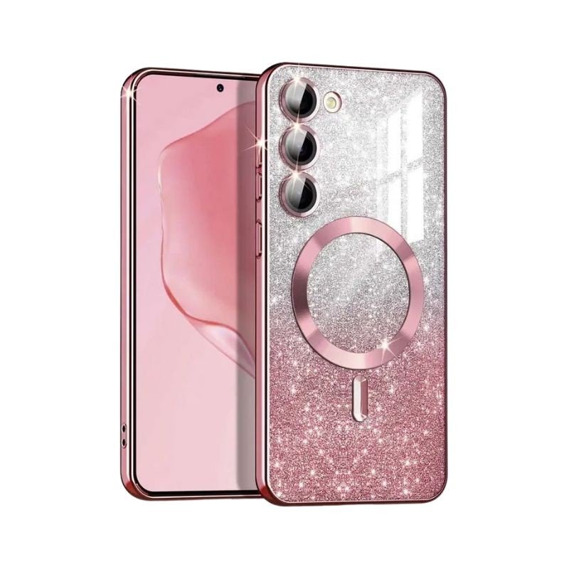 MagSafe glitter maskica Samsung S23 Pink MagSafe glitter maskica Samsung S23 Pink - Image 1