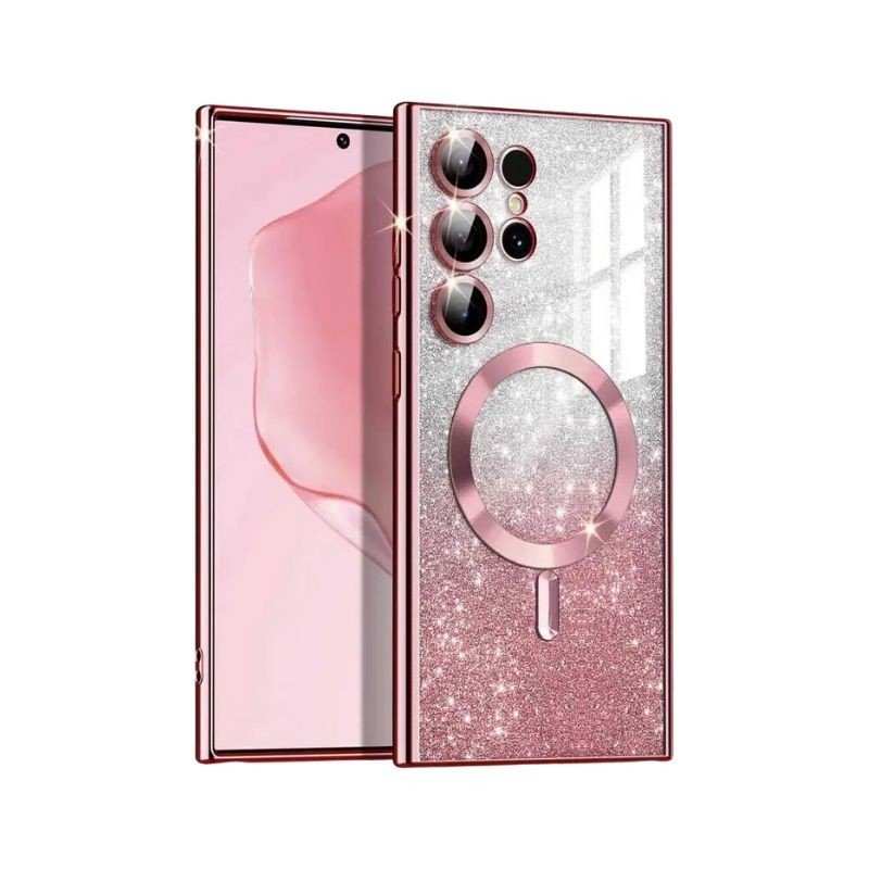 MagSafe glitter maskica Samsung S24 Pink MagSafe glitter maskica Samsung S24 Pink - Image 1