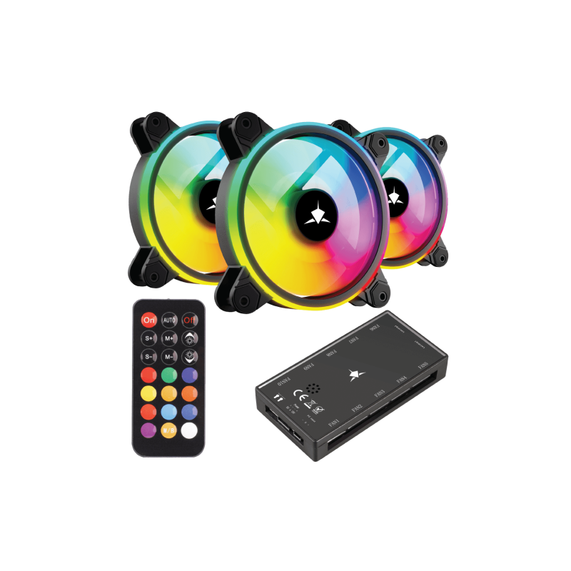 White Shark FAN GCF-S028-004 NEBULA-2 CRNI ARGB KIT White Shark FAN GCF-S028-004 NEBULA-2 CRNI ARGB KIT - Image 1