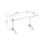 WHITE SHARK GAMING STOL FIRE SHADOW / 120x60x18 - Image 2