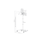SBOX PODNI MOBILNI STALAK FS-622 (13"-50", 20kg, 200x200) - Image 10