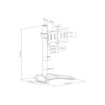 SBOX STALAK Desktop LCD-F012-3 (17-32"/10kg/100x100) - Image 4