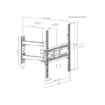 SBOX ZIDNI STALAK PLB-3644-2 (32-55"/35kg/400x400) - Image 6