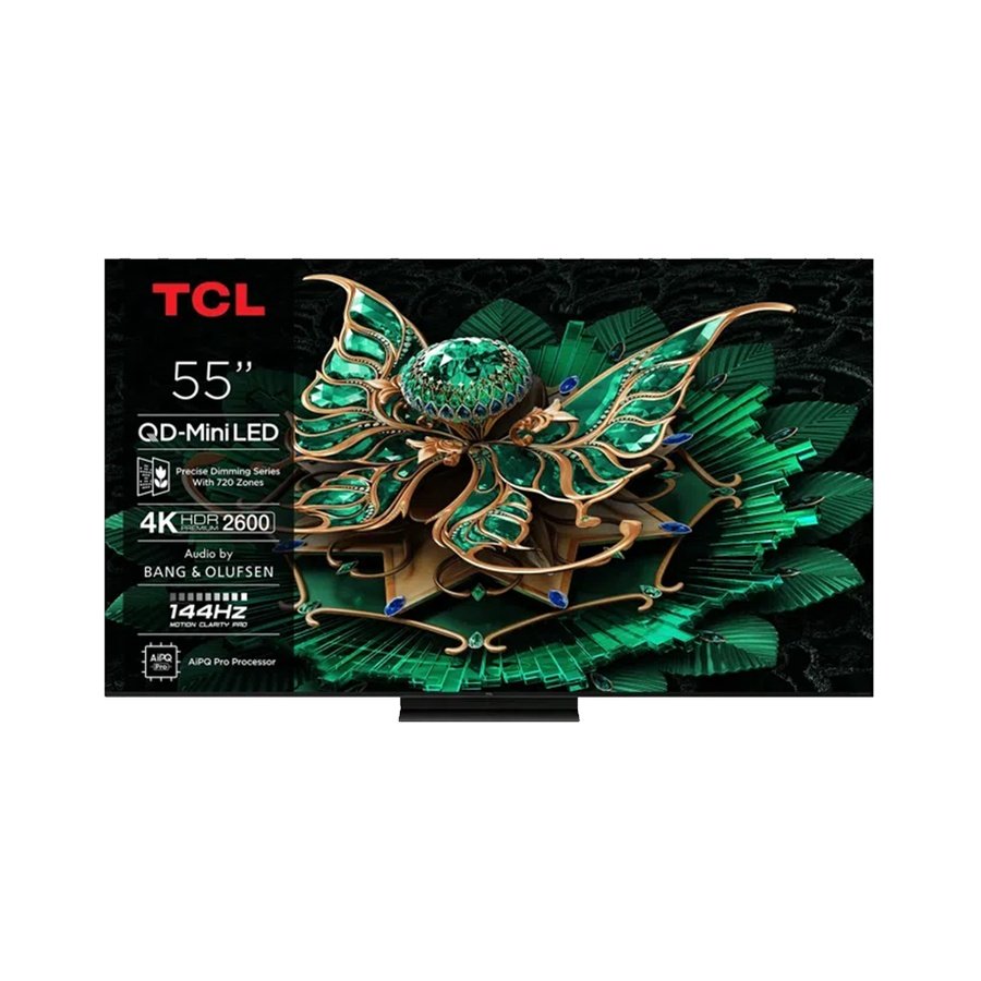 product_62755_01_1_900x900 TV TCL 55" C7K 4K QD-Mini LED TV 144Hz Google TV; Game Master; Audio BANG & OLUFSEN; HDR Premium, 55C7K - Image 1