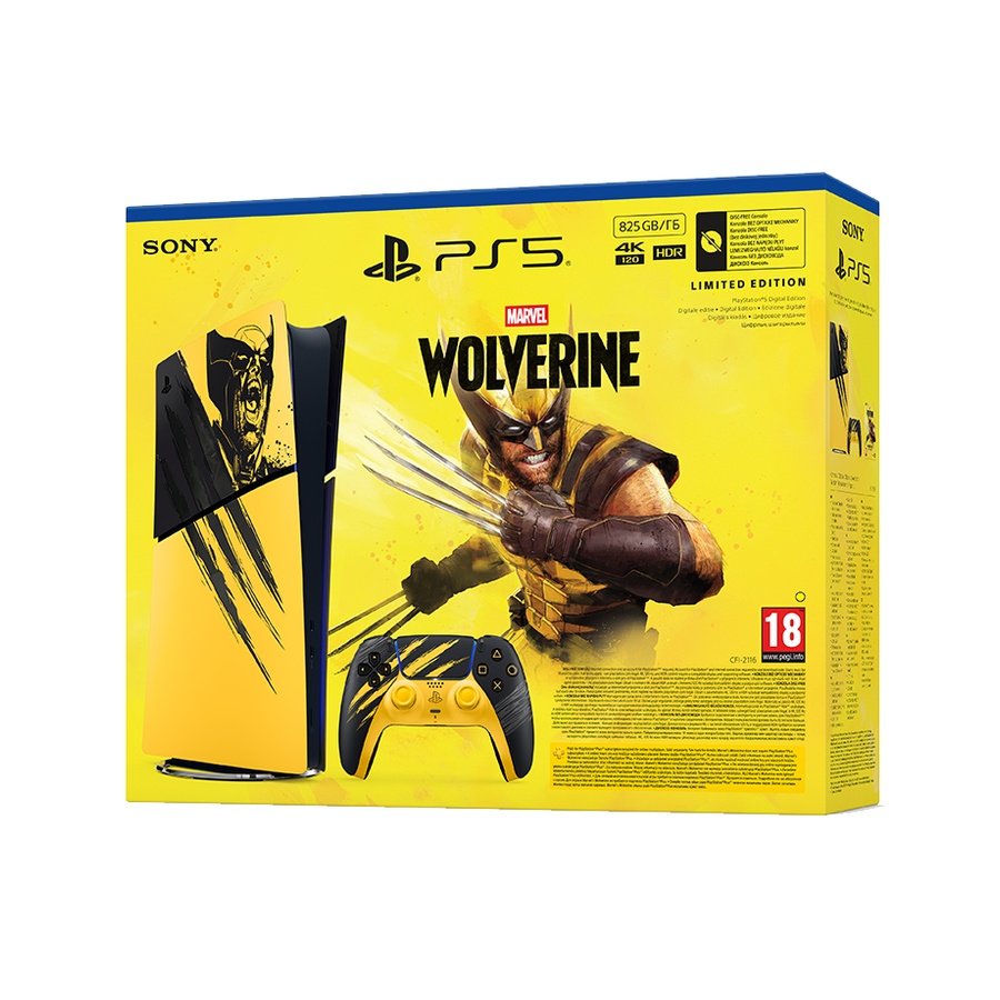 product_68221_01_1_900x900 PlayStation 5 Digital Edition E chassis Marvel’s Wolverine Battle Yellow Limited Edition + VCH 1000056883 (825GB) - Image 1