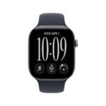 Apple Watch Series 12 46mm Space Grey Aluminium Case with Navy Blue Sport Band - M/L mjej4et/a - Image 2