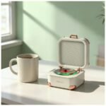 Zvučnik Mikado MD-62BT 5W 1200mAh Cream TF Card Bluetooth Supported Classic Retro Music Box, 42441 - Image 8