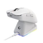 Miš gaming RAMPAGE Aeris Wireless RGB Charging Stand White 24000 DPI 3311 Sensor Rechargeable 80 Million Huano Switch, 43394 - Image 4