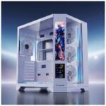 Kućište gaming RAMPAGE NOVA V2 9.16' LCD Display Hub Controller White 7x12cm ARGB Pwm Fan, 43467 - Image 6