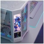Kućište gaming RAMPAGE NOVA V2 9.16' LCD Display Hub Controller White 7x12cm ARGB Pwm Fan, 43467 - Image 9