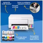 Printer EPSON EcoTank L3356 print/scan/copy Rez.5.760 x1.440 dpi. 33str/min Monokrom.15str/min Colour. USB, LAN.WiFi. Boja bijela. tinte br.103 - Image 2
