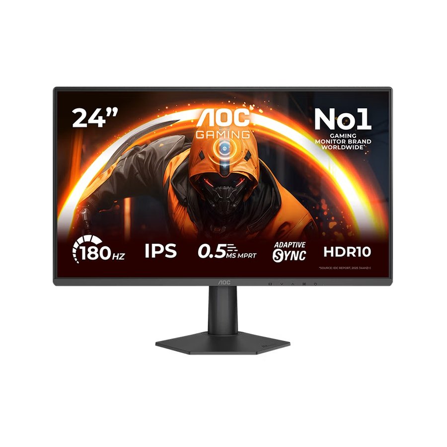 product_68725_01_1_900x900 MONITOR AOC GAMING 24G50F 24" FHD (1920X1080), IPS, 180Hz (OC), 4ms(GtG), 300cd m2, 1000:1, Adaptive Sync, G-Sync Compatible, HDR10, 1X HDMI, 1X DP - Image 1