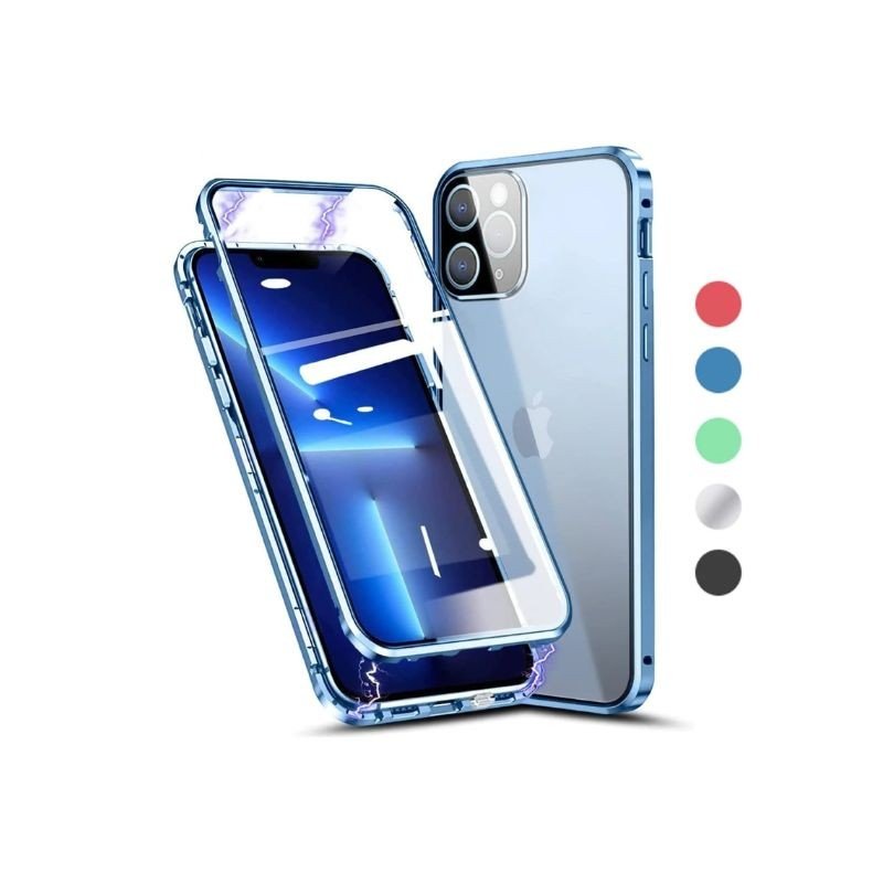 Staklene maskice iPhone 15 Pro Max 360 magnetic Silver Staklene maskice iPhone 15 Pro Max 360 magnetic Silver - Image 1