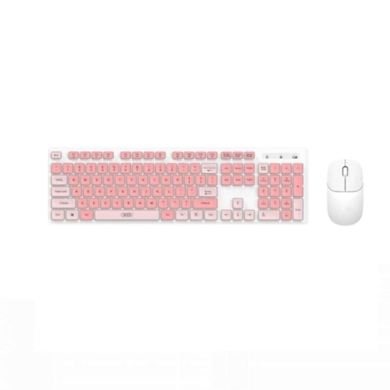 Tastatura XO KB-05 wireless + miš Pink Tastatura XO KB-05 wireless + miš Pink - Image 1