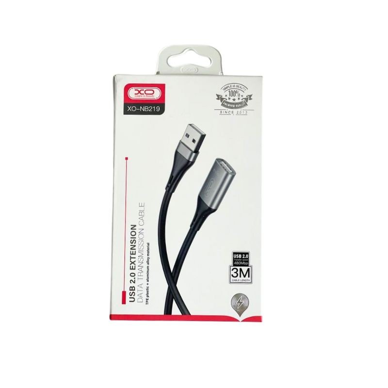 USB kabal XO NB219 ekstenzija USB – USB 3,0 m Black USB kabal XO NB219 ekstenzija USB - USB 3,0 m Black - Image 1