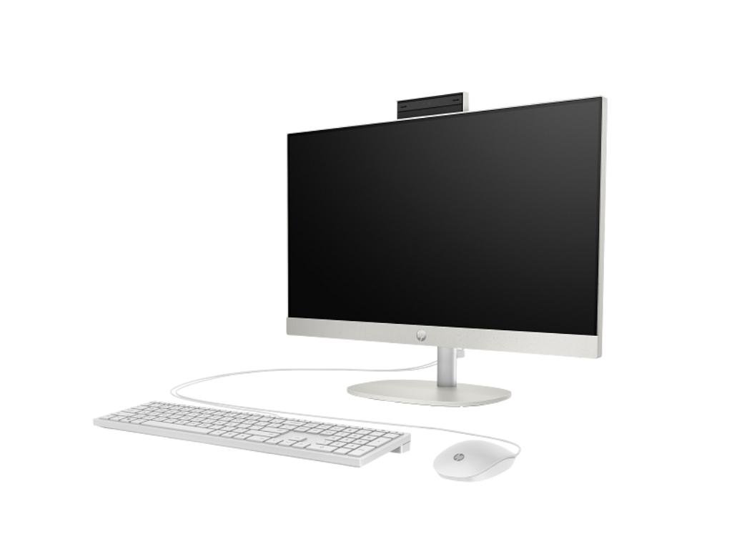 D90A1EABED_260924100927997 HP OmniStudio AiO 27-cu0019ny27" NT,i3 100U,8GB,512GB,FreeDos,Wlan,periferija,3godine, Bijeli - Image 1