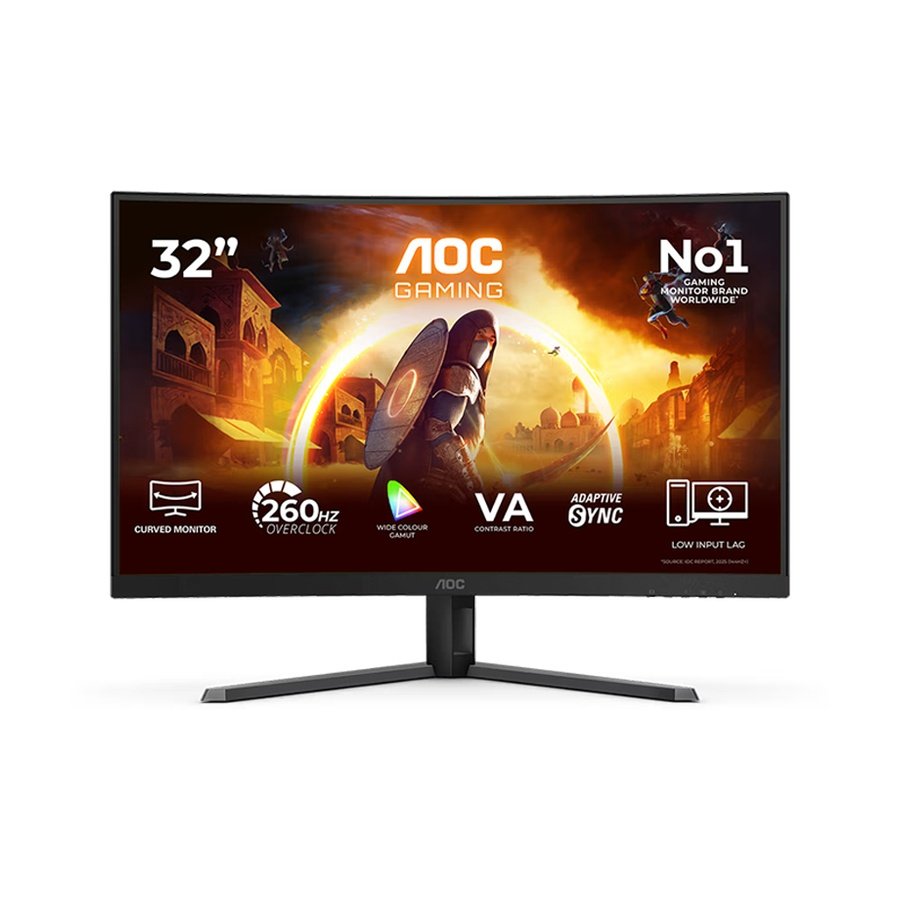 product_68911_01_1_900x900 Monitor AOC Gaming C32G42ZE 31.5" Curved 1500R, VA, FHD 1920x1080, 260Hz OC, 4ms GtG / 0.3ms MPRT, 300cd/m2, 3500:1, HDR10, Adaptive Sync, 1xHDMI 2.0, - Image 1