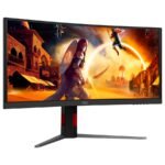 Monitor AOC Gaming CU34G4CA Curved 34", UWQHD (3440x1440), Fast VA, 1500R, 180Hz, 1ms (GtG), 450cd/m2, 3000:1, Adaptive Sync, HDR400, USB hub, - Image 4