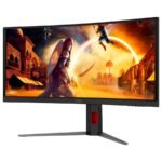 Monitor AOC Gaming CU34G4CA Curved 34", UWQHD (3440x1440), Fast VA, 1500R, 180Hz, 1ms (GtG), 450cd/m2, 3000:1, Adaptive Sync, HDR400, USB hub, - Image 3